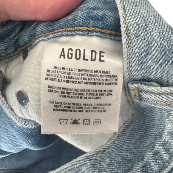 AGOLDE - Criss Cross Upsized Jeans Suburbia Light Wash Sz 23 - Picture 8 of 9